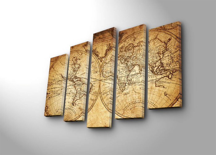Wallity Pintura Decorativa en Lienzo 5 Piezas 5PATK-46